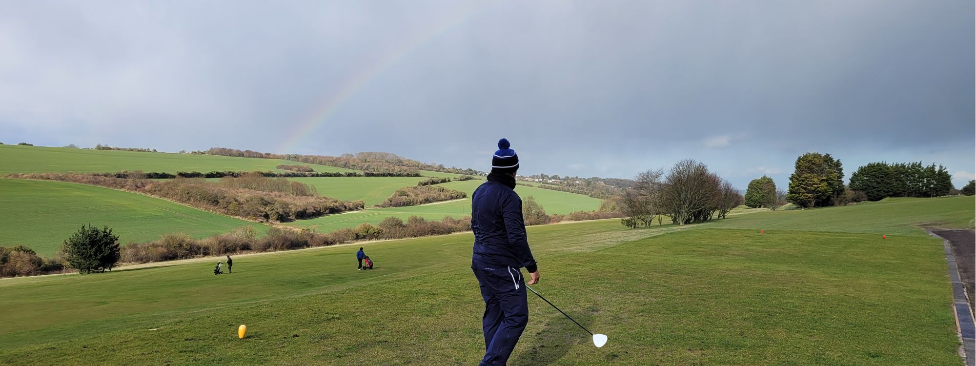 Walmer & Kinsdown - Feb 2022 - Not for the faint hearted... Rain, wind, sun, rainbow, thunder snow, hail... & a tricky golf course too...