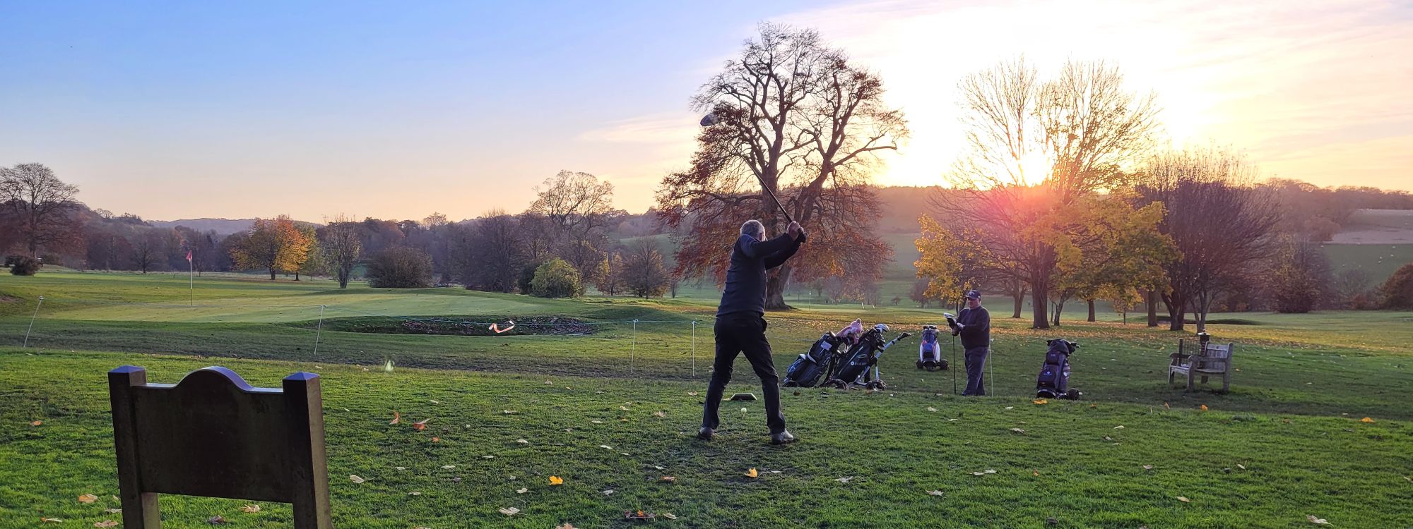Broome Park - Nov 2021 - Autumnal Golf is good for the soul... We just about finished in the light...