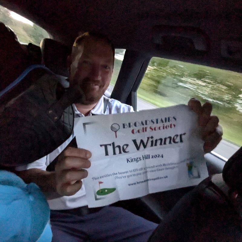 Kingshill 2024 Winner - Sean Rutt - Broadstairs Golf Society Project